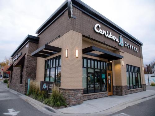 Concealed Support open trellis and canopies for Caribou Coffee